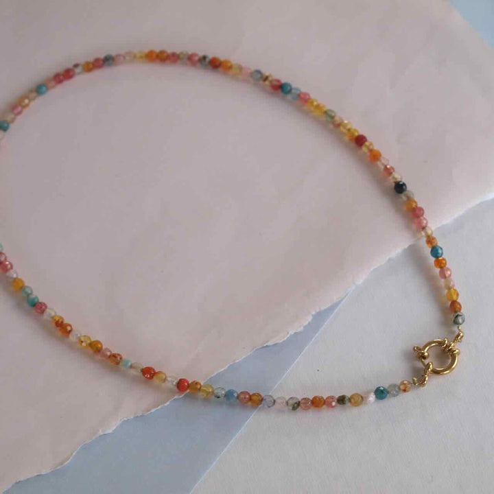 widaro ketting yellow mix agate