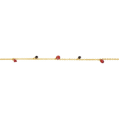 une a une armband goutte zwart