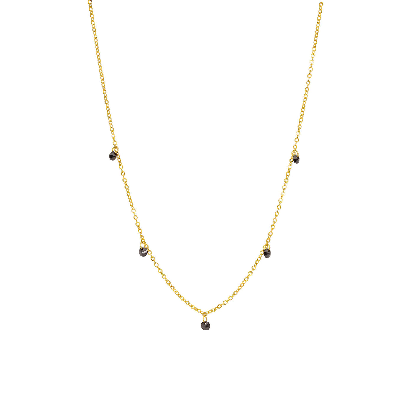 une a une ketting goutte zwart