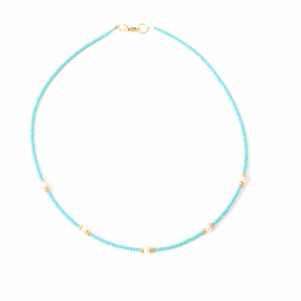 widaro ketting 5 pearl turquoise