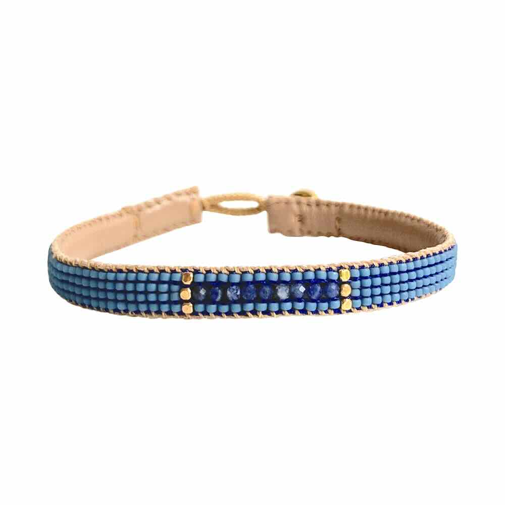 ibu jewels armband stone line royal blue
