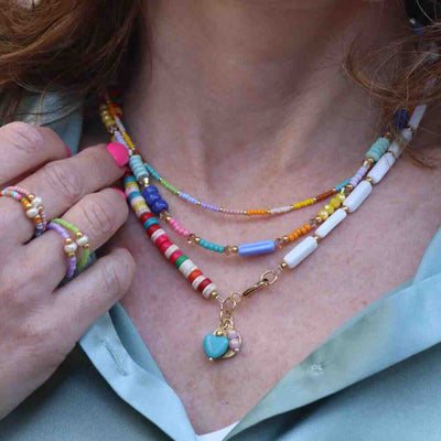 widaro ketting pastel colour gold
