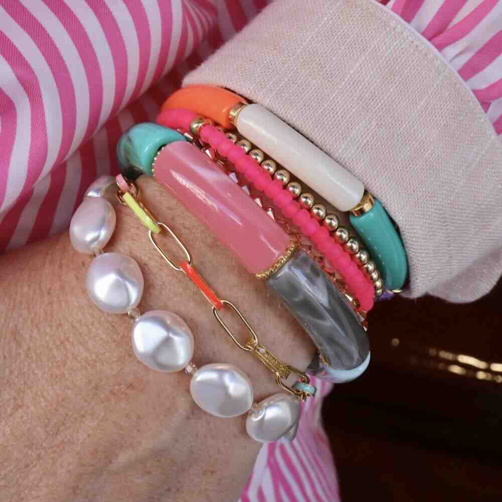 widaro armband neon roze