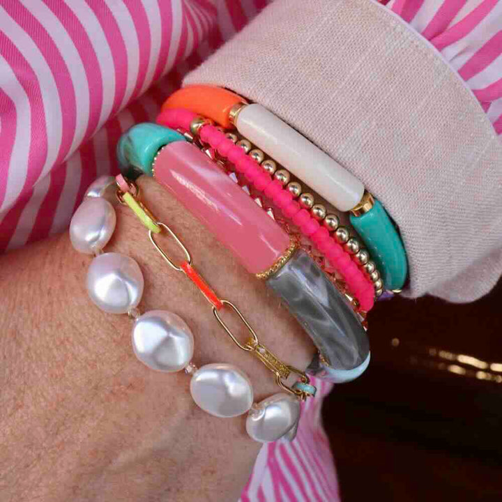 widaro armband neon roze