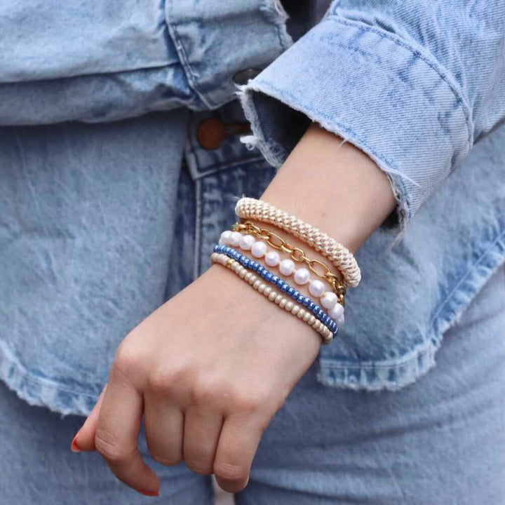 widaro armband blue/ grey beads