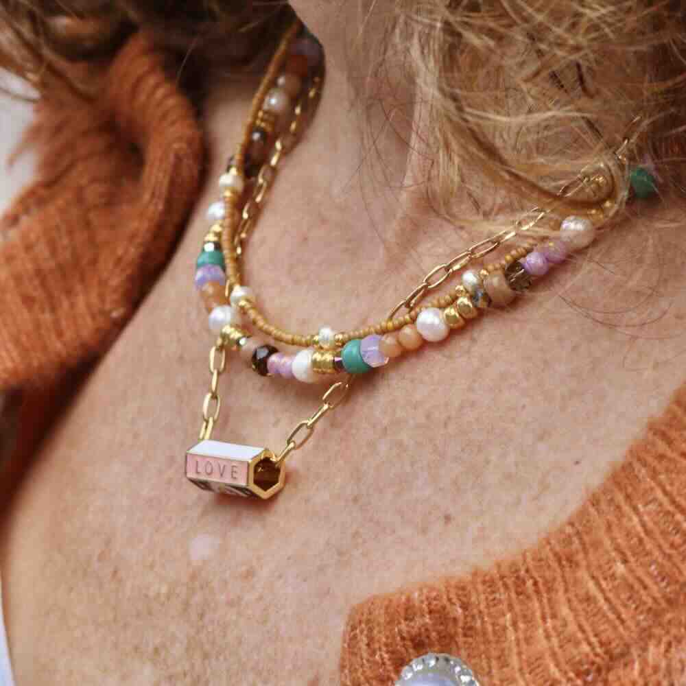 widaro ketting 5 pearl naturel