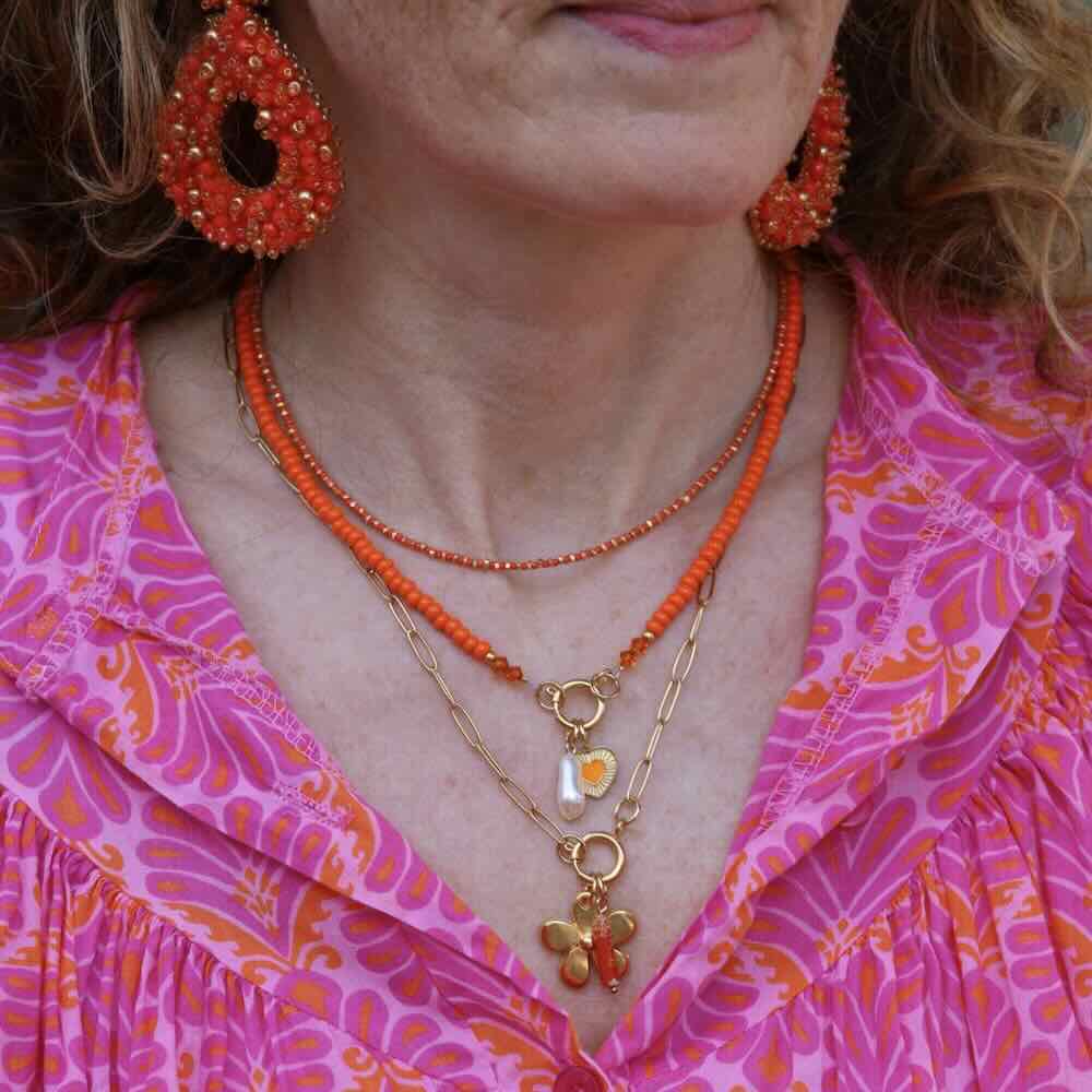 une a une ketting jaipur corail