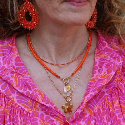 une a une ketting jaipur corail