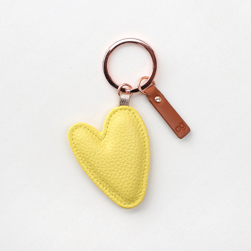 caroline gardner sleutelhanger heart yellow