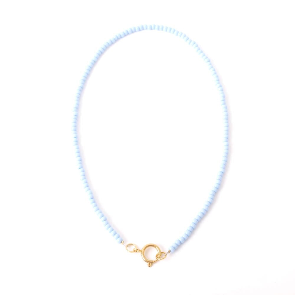 widaro ketting light blue beads
