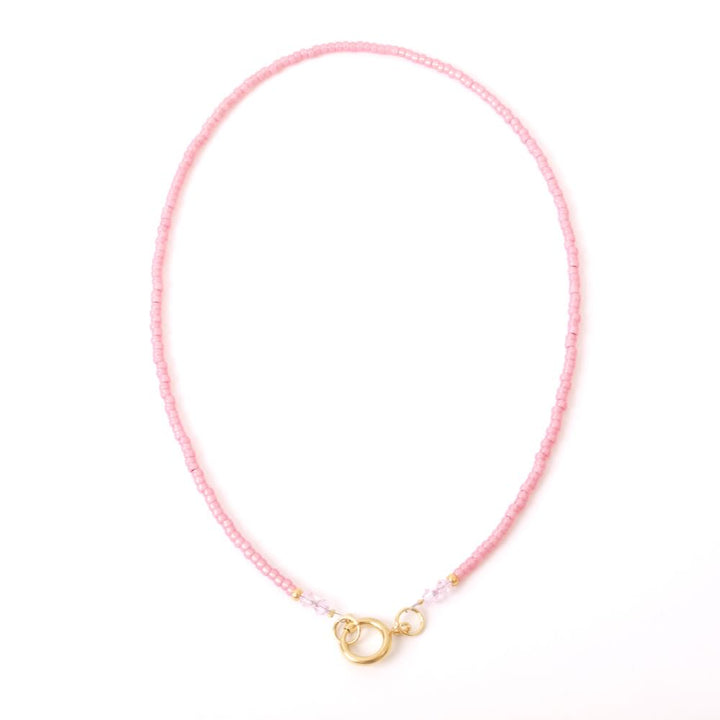 widaro ketting light pink/fuchsia small beads
