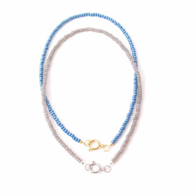 widaro ketting blue/ grey beads