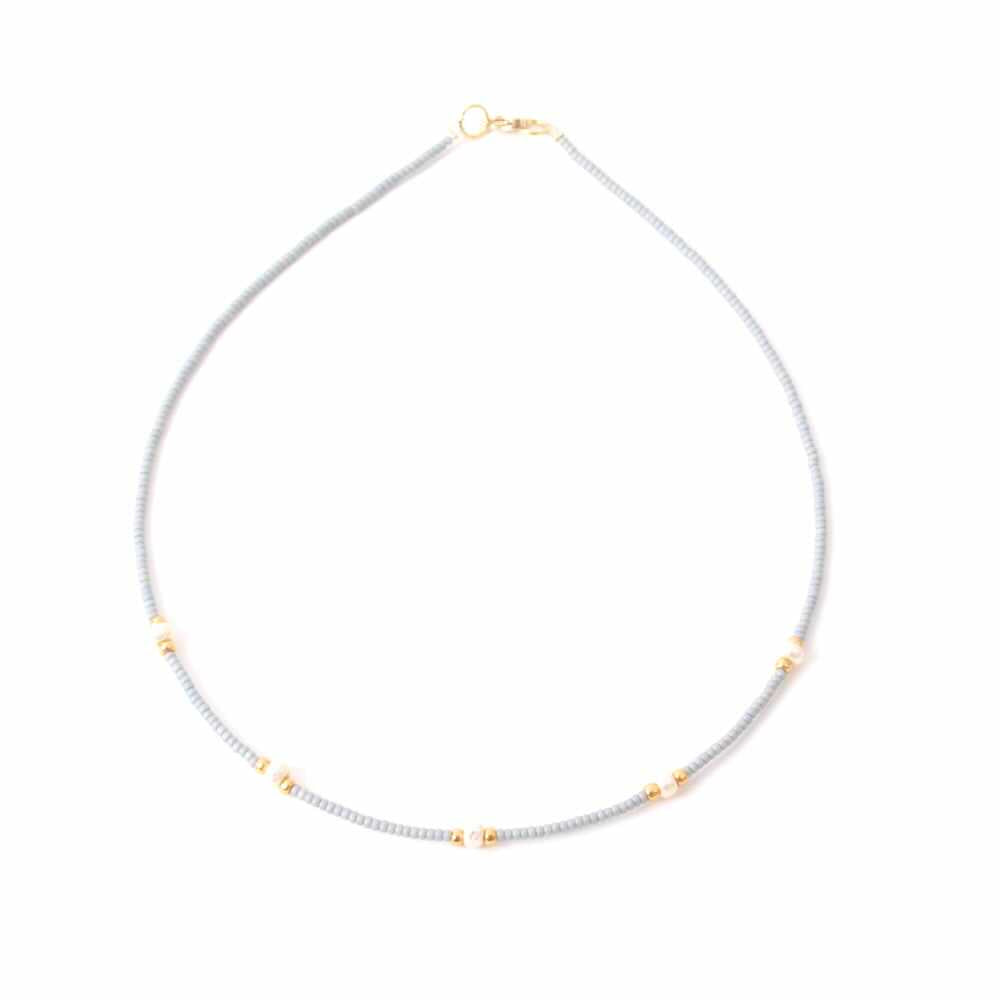 widaro ketting 5 pearl grey