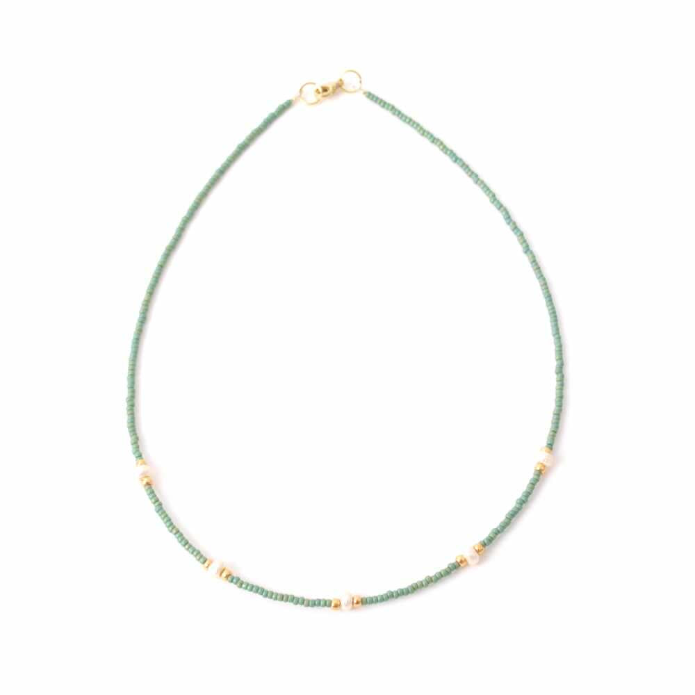 widaro ketting 5 pearl green