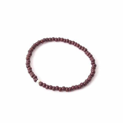 widaro armband brown shiny/ darkbrown beads