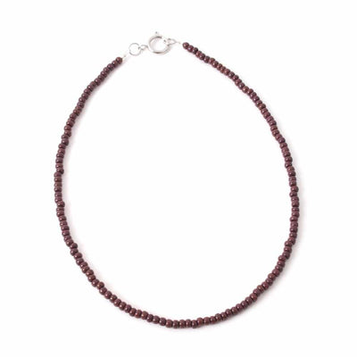 widaro ketting brown shiny/ dark brown beads