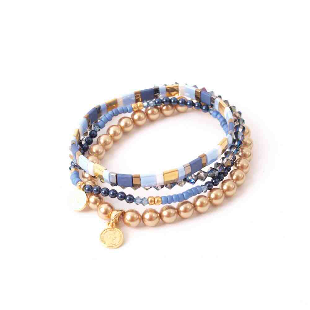 widaro armbandset blue tones