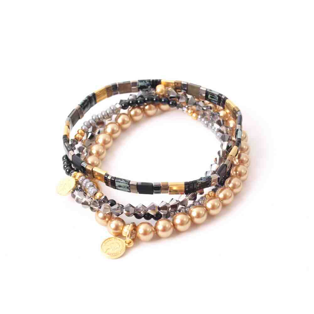 widaro armbandset black tones