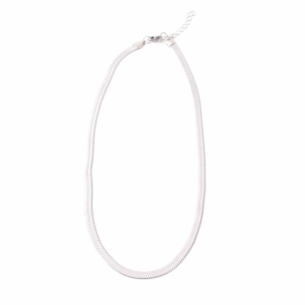 widaro platte ketting breed gold/silver