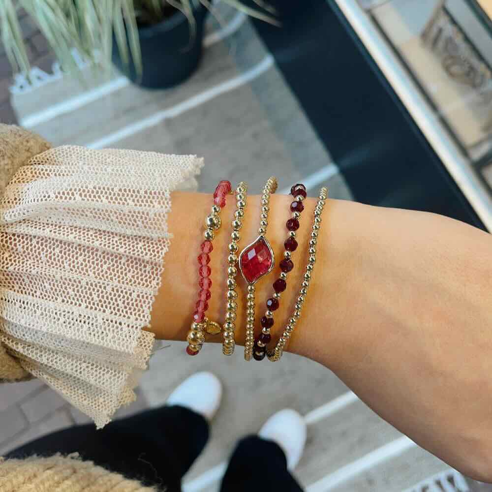 sparkling jewels armband universe ruby quartz