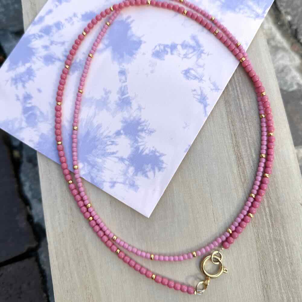 widaro ketting pink beads