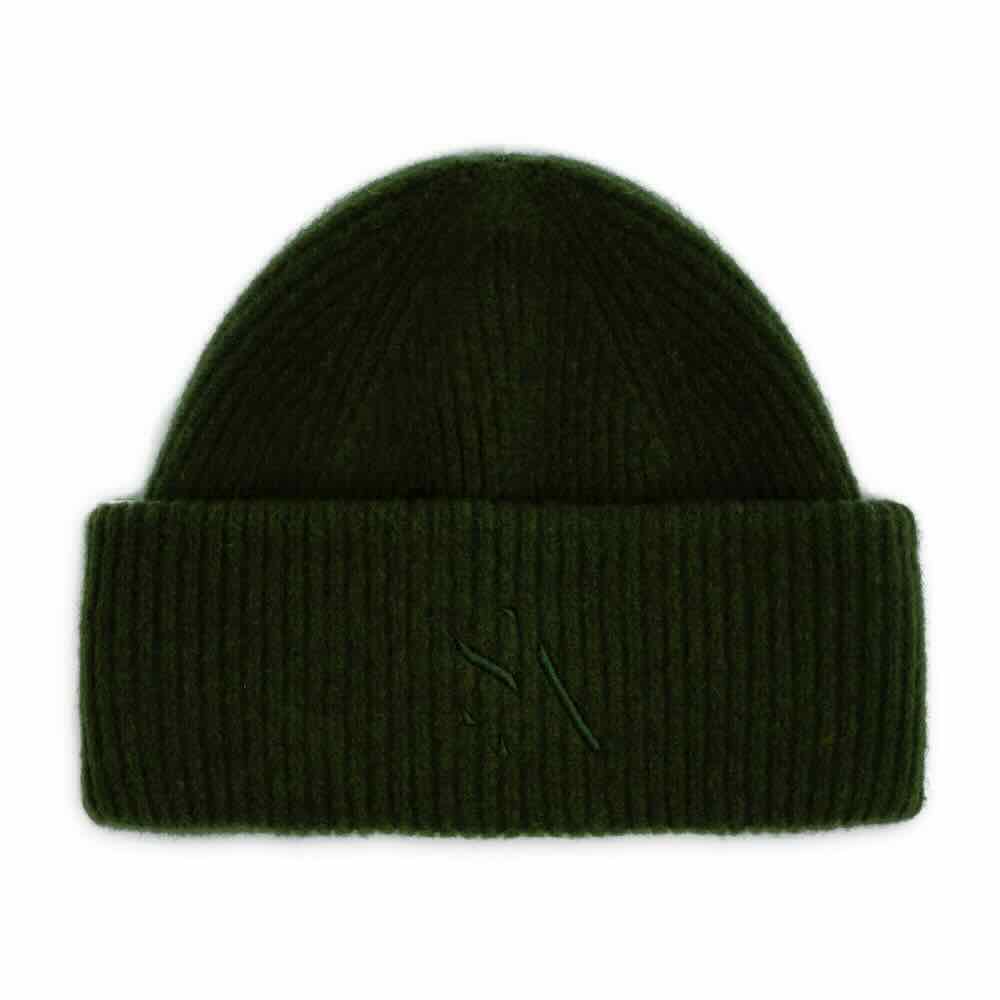 sui ava signe beanie dark green