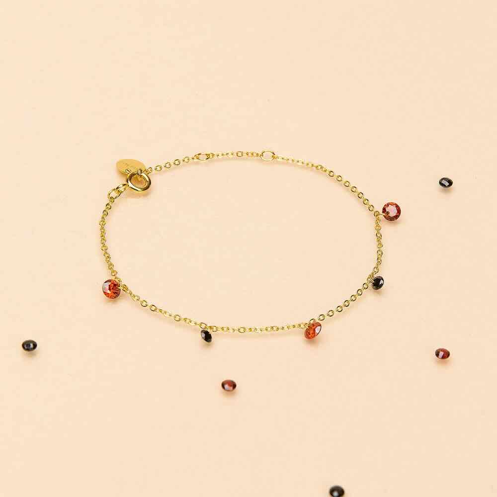 une a une armband goutte zwart