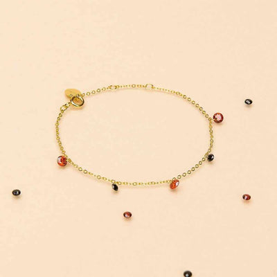 une a une armband goutte zwart