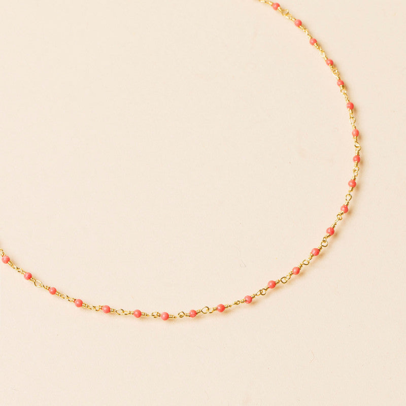 Une a une ketting inde coral