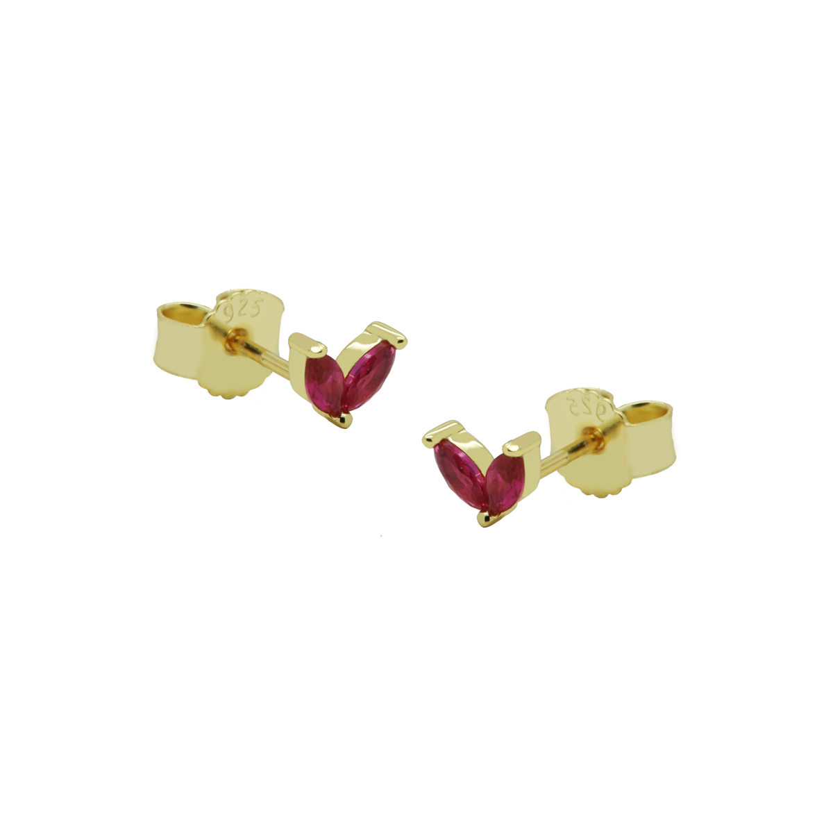 karma oorstekers symbols double leaves ruby red gold