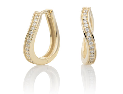 sparkling jewels creolen flare crystal gold
