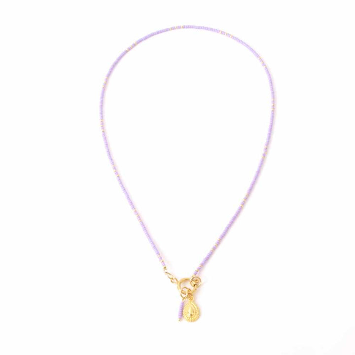 widaro halflange ketting lila