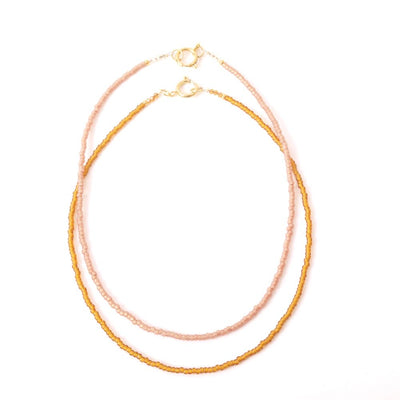 widaro ketting naturel/cognac small beads
