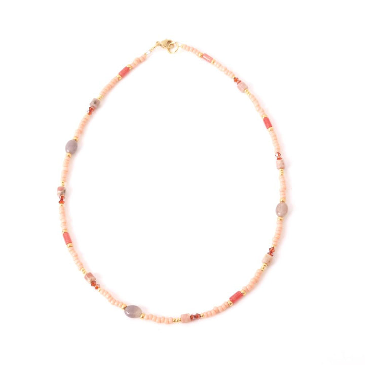 widaro ketting peach little stones