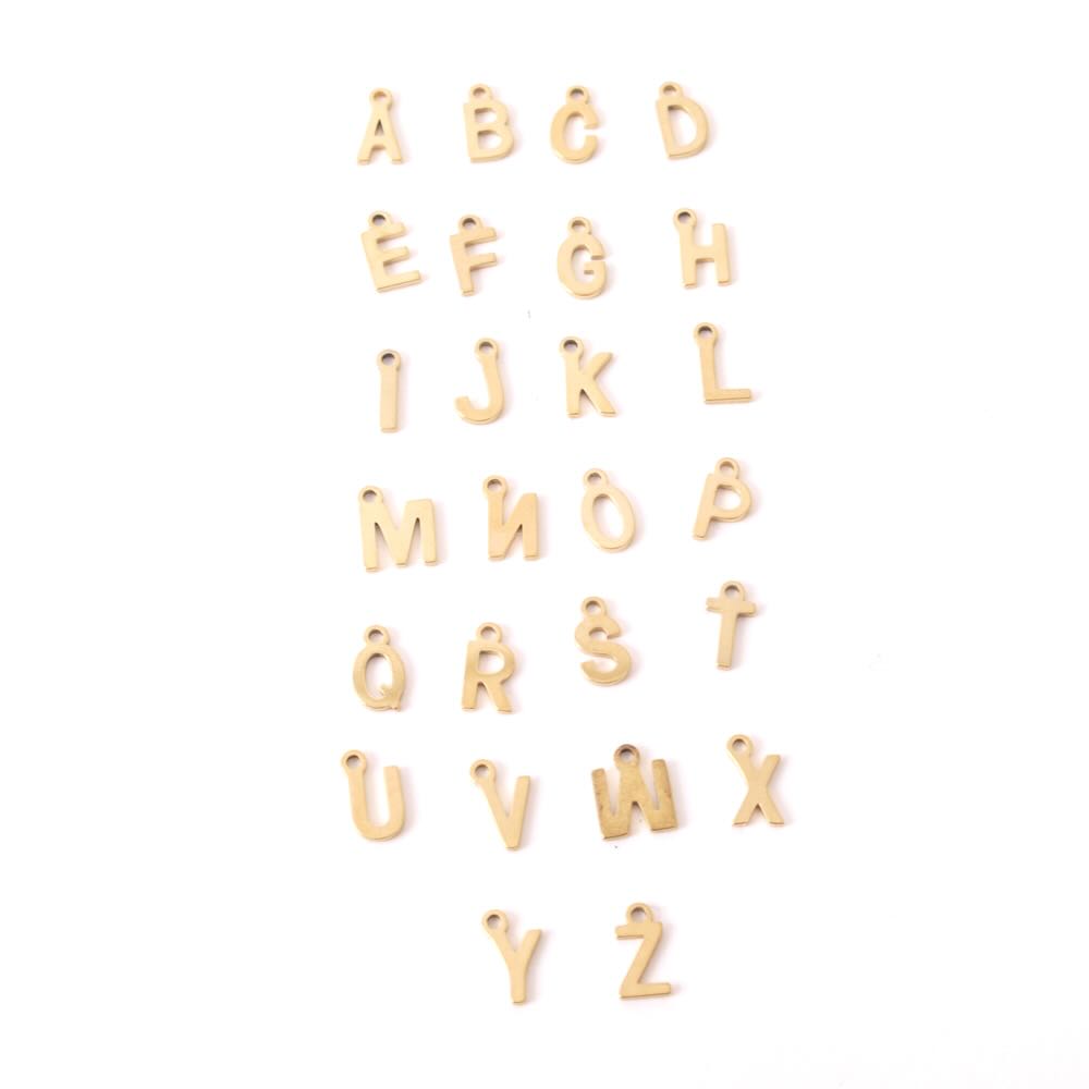 bedel letter roestvrijstaal a-z goud (kies je letter)