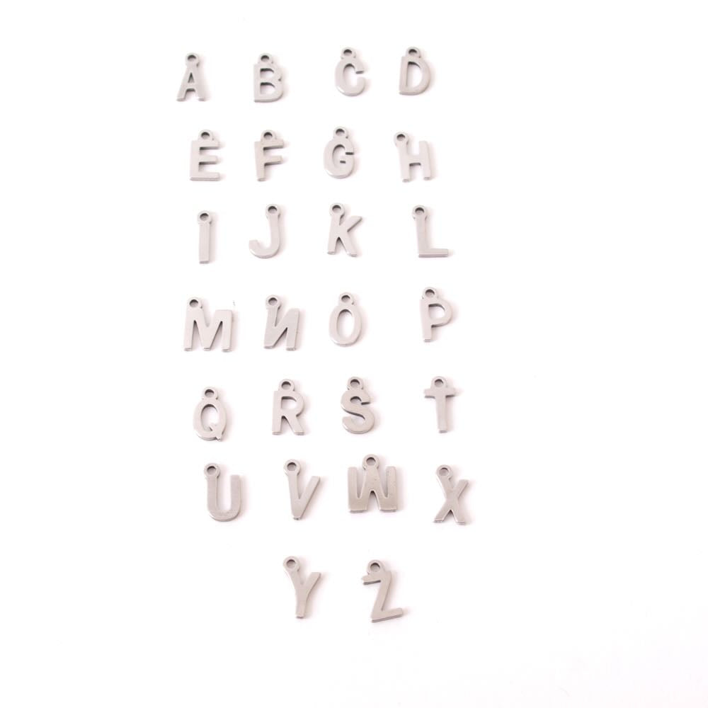 bedel letter roestvrijstaal a-z zilver (kies je letter)
