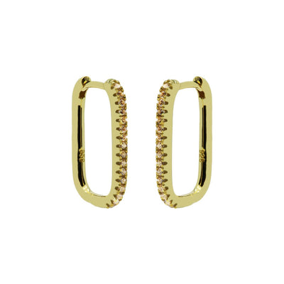 karma hinged hoops square 20mm champagne