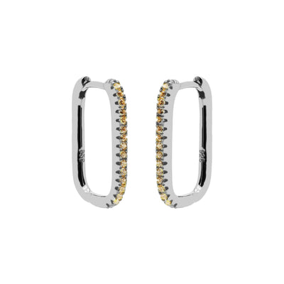karma hinged hoops square 20mm champagne