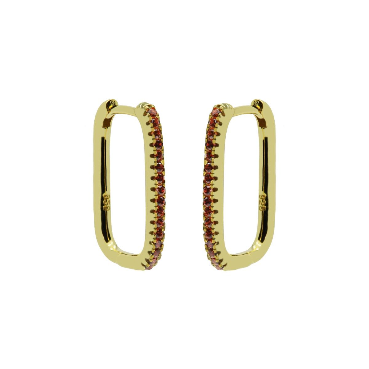 karma hinged hoops round square 20mm papaya