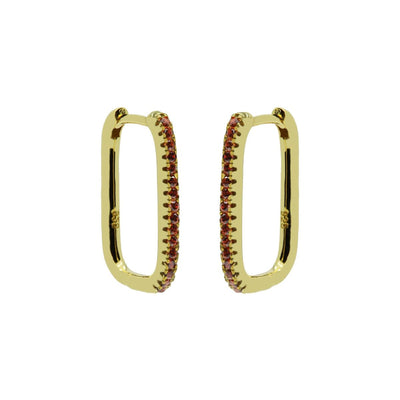karma hinged hoops round square 20mm papaya
