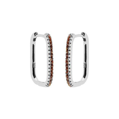 karma hinged hoops round square 20mm papaya