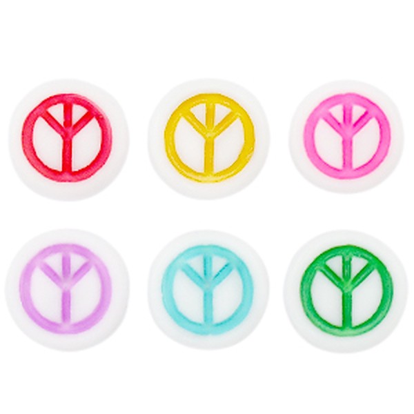 peace multicolour (5 stuks)