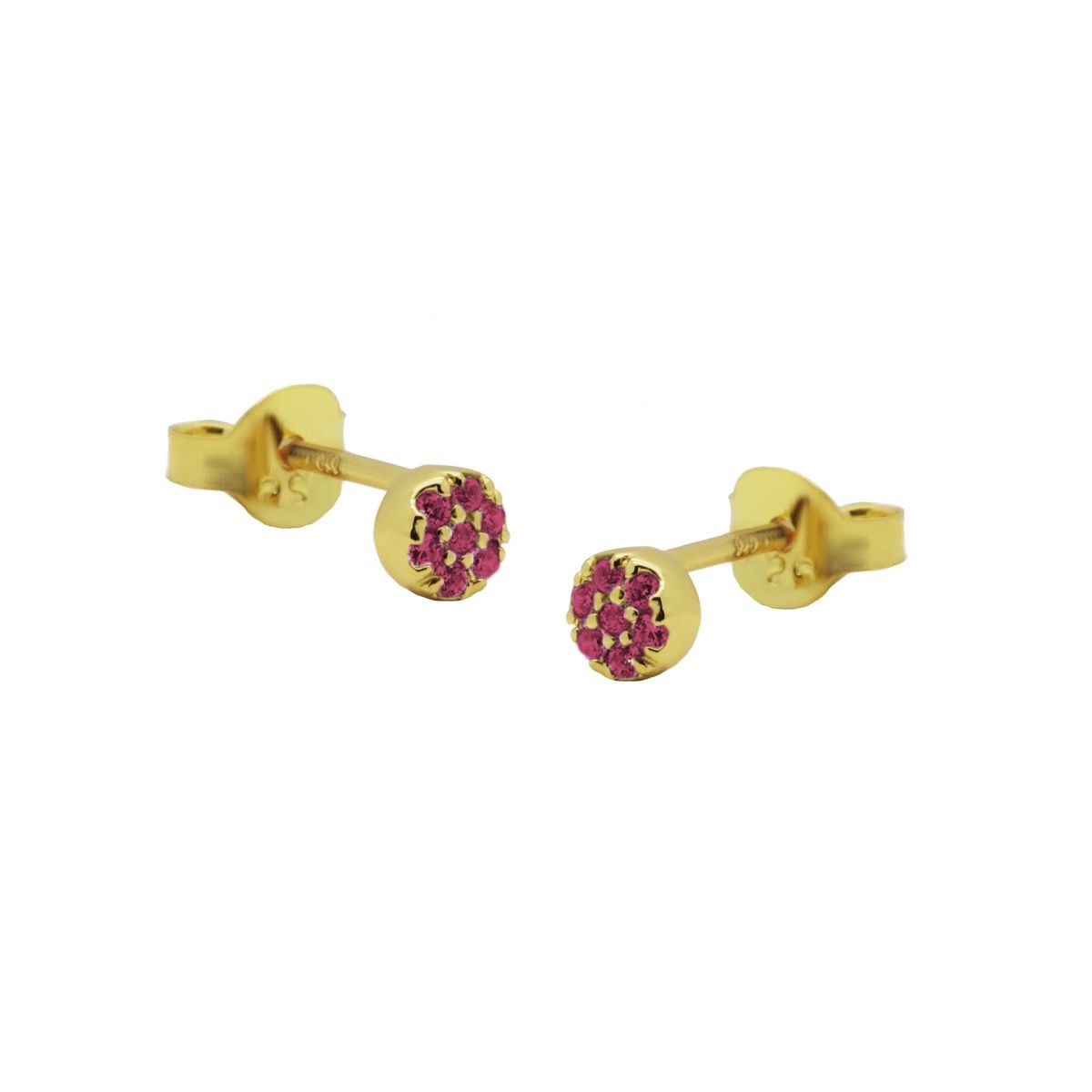 karma oorstekers symbols zirconia ruby red disc