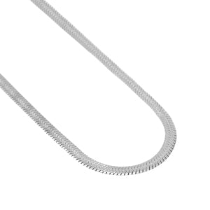 widaro platte ketting breed gold/silver